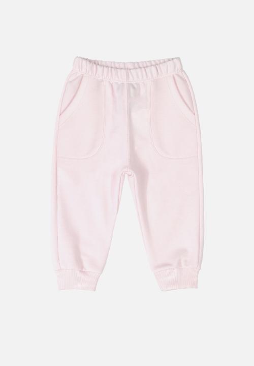 UP Baby - Girls printed sweatshirts & pants set - pink