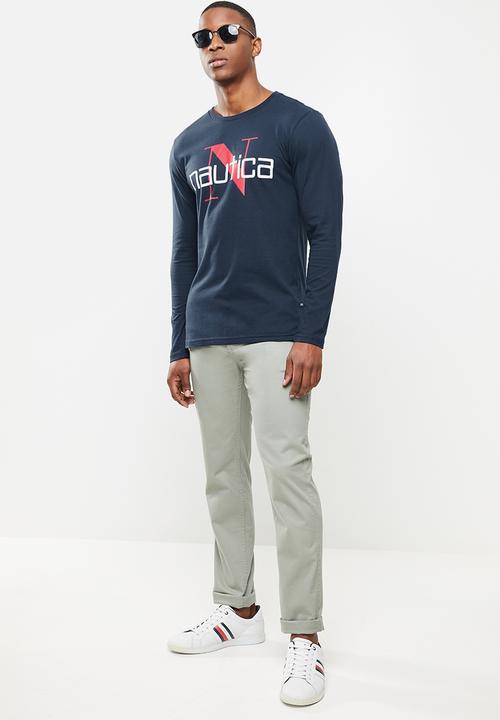 Nautica - Long sleeve nautica n tee - navy