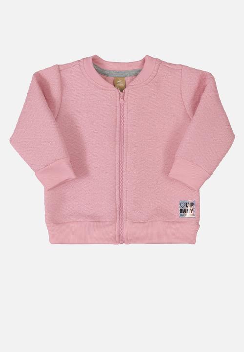 UP Baby - Girls quilted jacket & pants set - pink