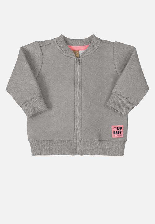 UP Baby - Girls quilted jacket & pants set - grey