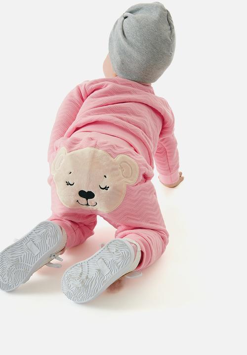 UP Baby - Girls quilted jacket & pants set - pink