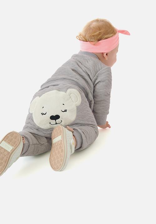 UP Baby - Girls quilted jacket & pants set - grey