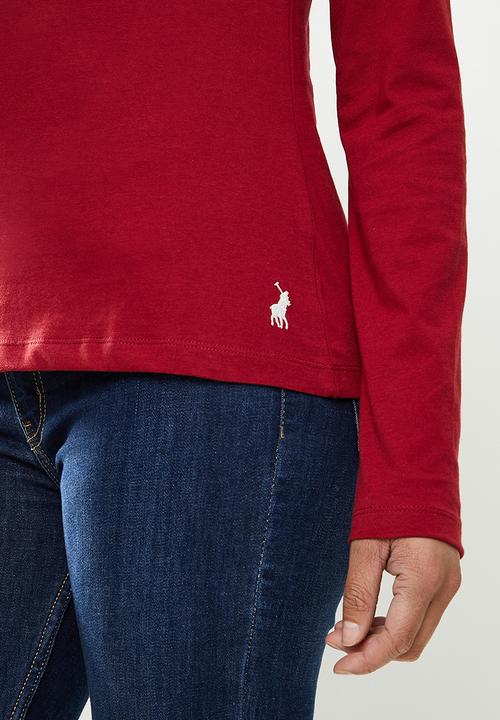 POLO - Relaxed long sleeve mirror tee - red
