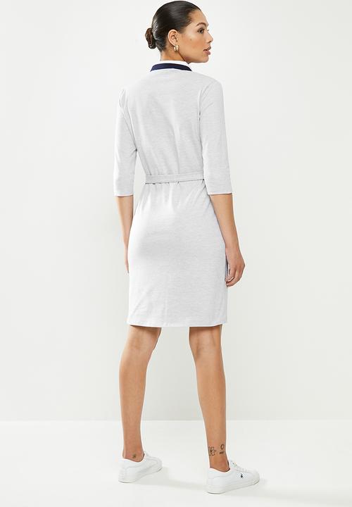POLO - Ricci mid sleeve longer length golfer dress - grey 
