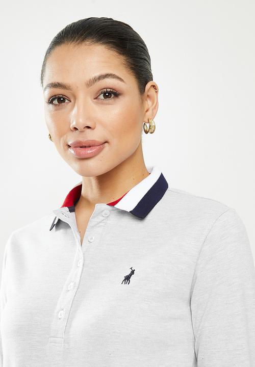 POLO - Ricci mid sleeve longer length golfer dress - grey 