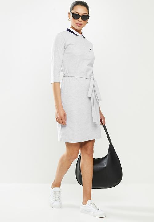 POLO - Ricci mid sleeve longer length golfer dress - grey 