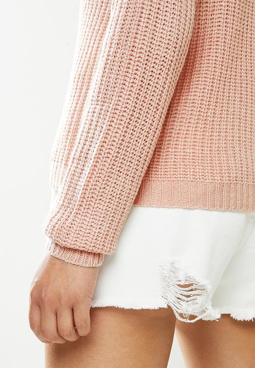 Missguided - Ophelita off shoulder jumper - pink