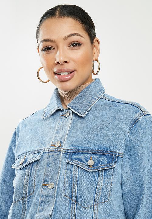 Missguided - Oversized denim jacket - blue