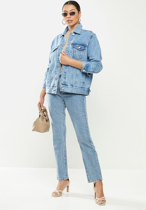Missguided - Oversized denim jacket - blue