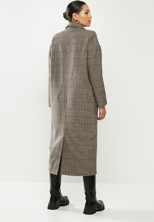 Missguided - Heritage check oversized - brown