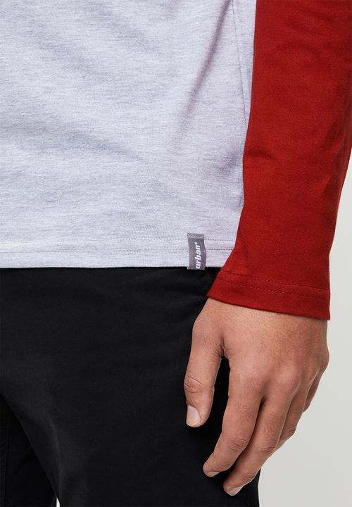 urban° - Mens urban ls raglan T-shirt - grey melange
