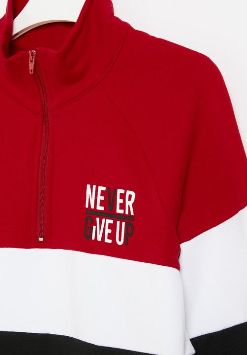 Rebel Republic - Boys 1/2 zip colour block sweatshirt - multi
