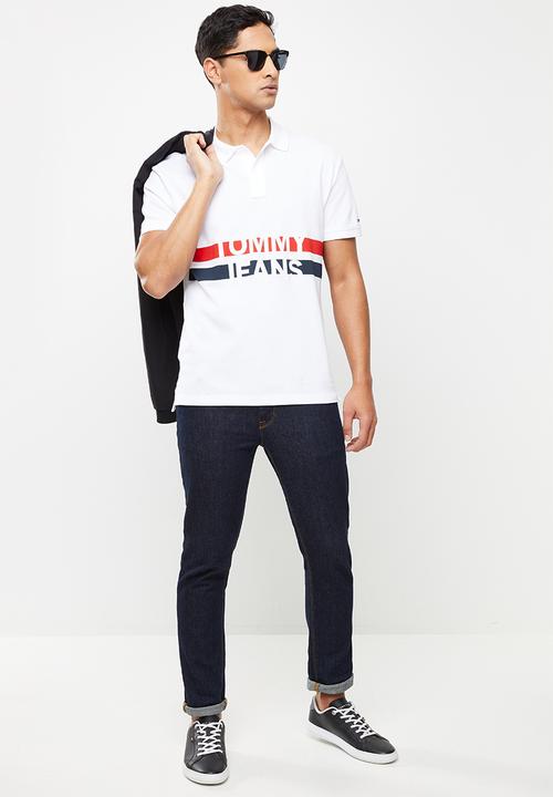 Tommy Hilfiger - Tjm block stripe polo - white