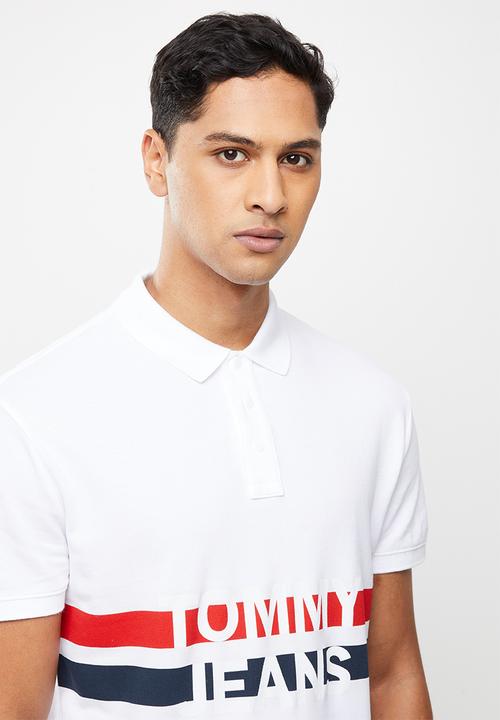 Tommy Hilfiger - Tjm block stripe polo - white