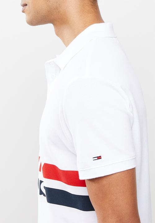 Tommy Hilfiger - Tjm block stripe polo - white