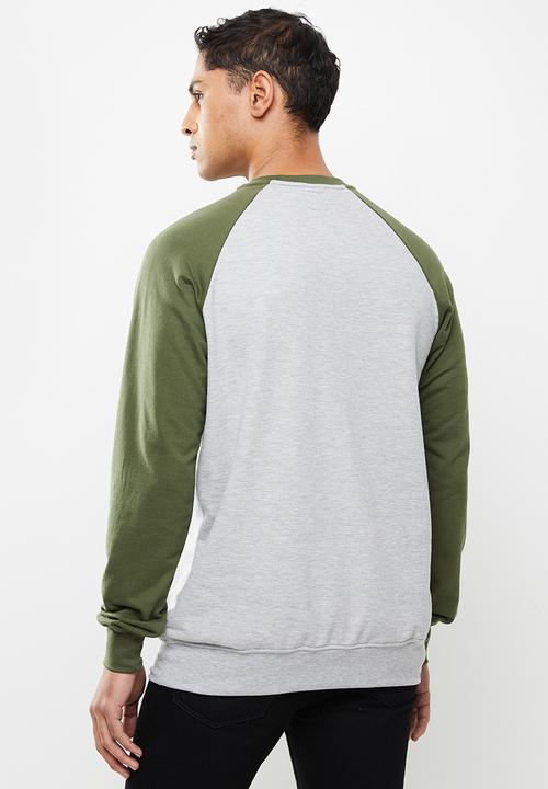 DC - Star pilot raglan crew - green & grey