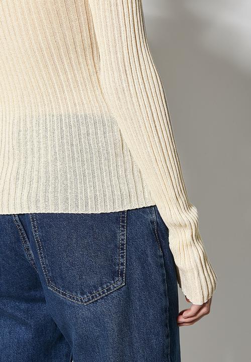 Superbalist - Sweetheart fitted jersey - ecru