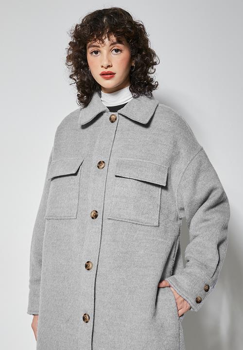Superbalist - Midi overcoat - light grey
