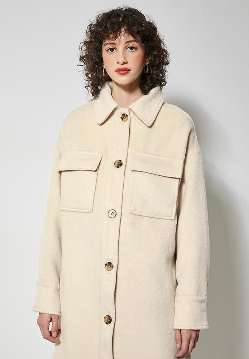 Superbalist - Midi overcoat - ecru