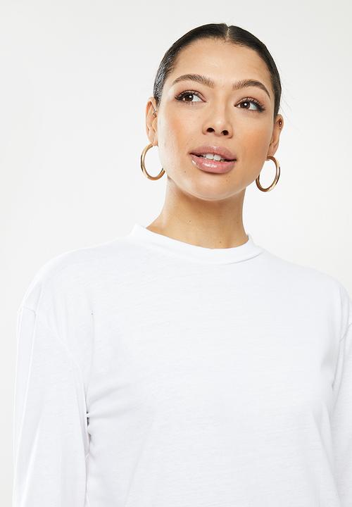 Missguided - Basic T-shirt dress long sleeve 2 pack - black & white