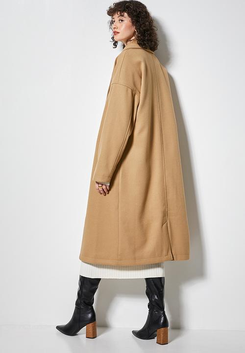 Superbalist - Roll collar coat - camel