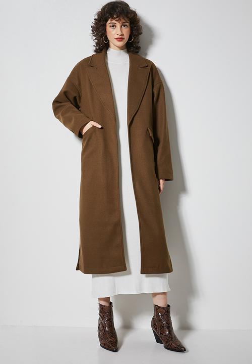 Superbalist - Split coat - chocolate