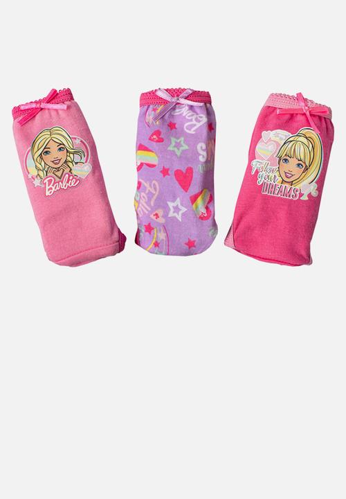 Character Group - Barbie 3 pack panty pack - pink