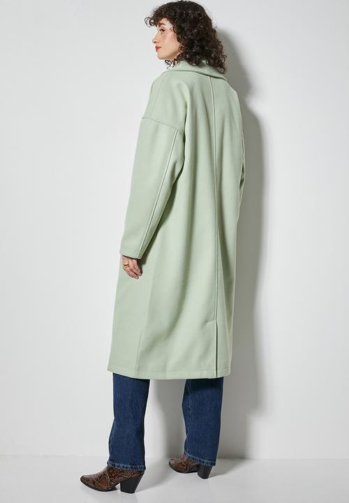 Superbalist - Roll collar coat - sage