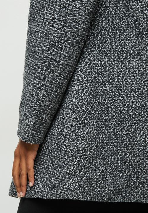 edit - A-line boucle coat - grey