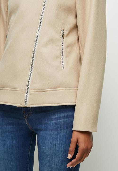 edit - Melton biker jacket - beige