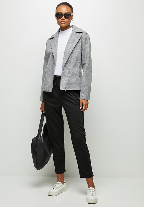 edit - Melton biker jacket - grey