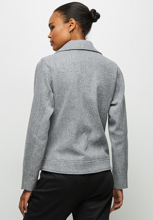 edit - Melton biker jacket - grey