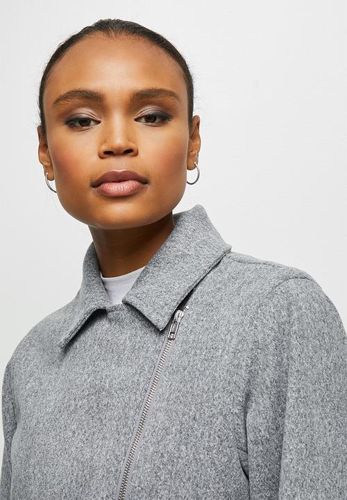 edit - Melton biker jacket - grey