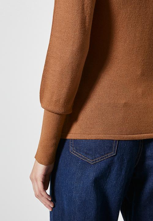 Superbalist - Cuff sleeve turtle neck - tobacco