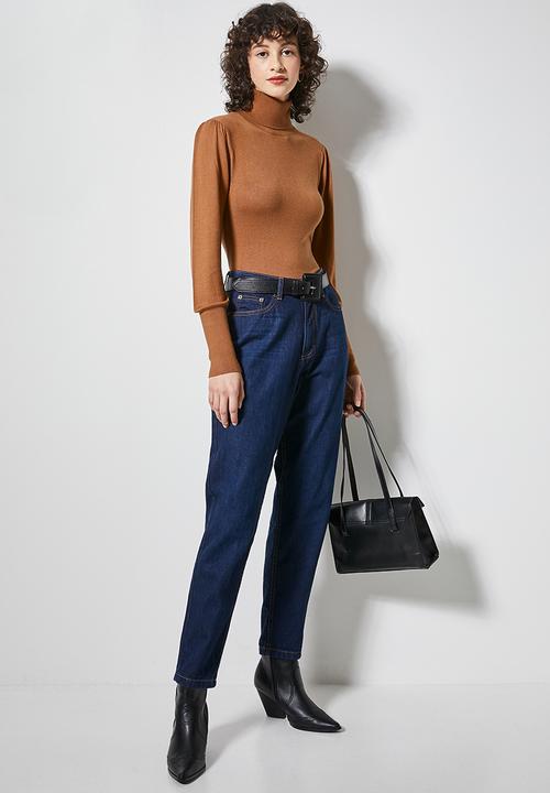 Superbalist - Cuff sleeve turtle neck - tobacco