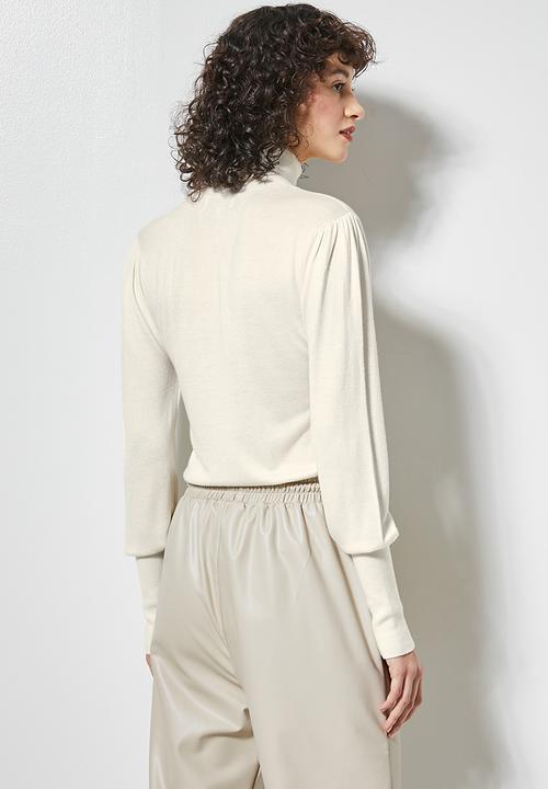 Superbalist - Cuff sleeve turtle neck - ecru