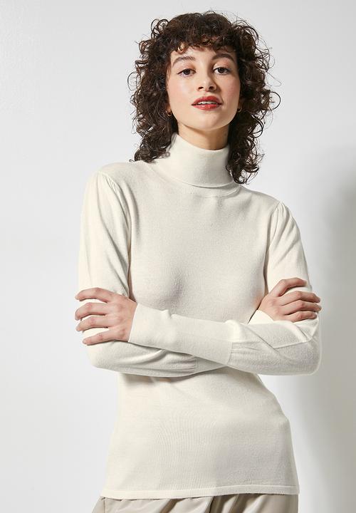 Superbalist - Cuff sleeve turtle neck - ecru