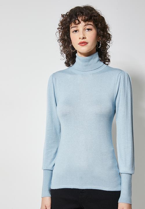 Superbalist - Cuff sleeve turtle neck - sky blue