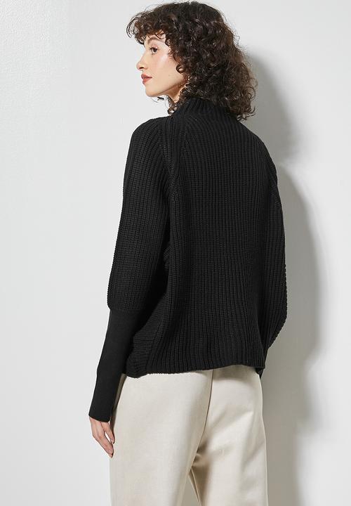 Superbalist - Dolman rib jumper - black