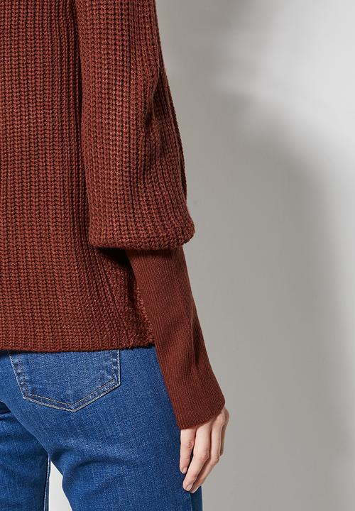 Superbalist - Dolman rib jumper - rust