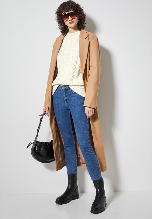 Superbalist - Cotton blend cable jumper - ice melange