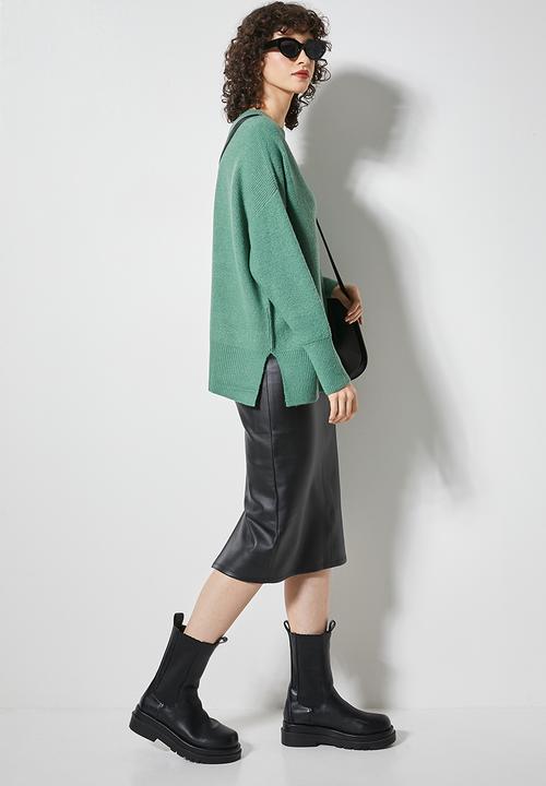 Superbalist - V-neck jumper - deep sage