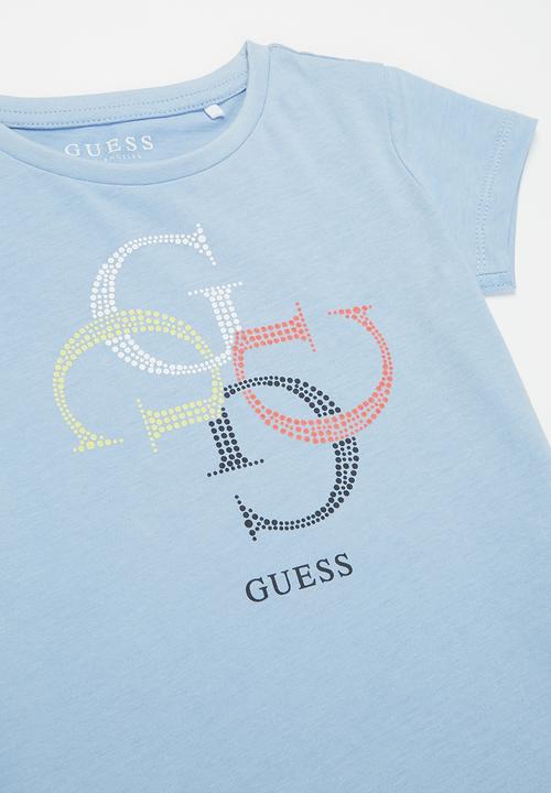 GUESS - Girls short sleeve quatro g tee - blue