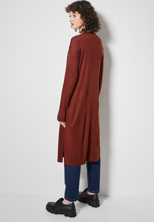 Superbalist - Midi lightweight cardi - rust