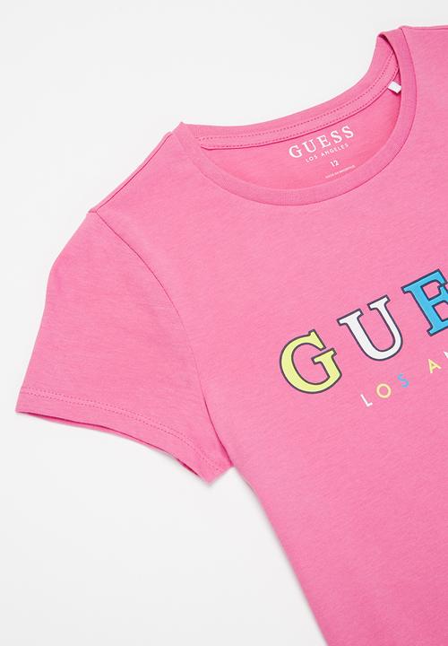 GUESS - Girls short sleeve candy coated tee - pink