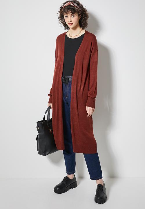 Superbalist - Midi lightweight cardi - rust