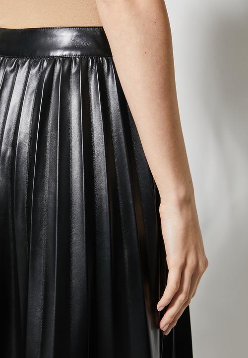 Superbalist - Pu pleated skirt - black