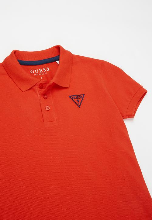 GUESS - Core embroidery golfer - red