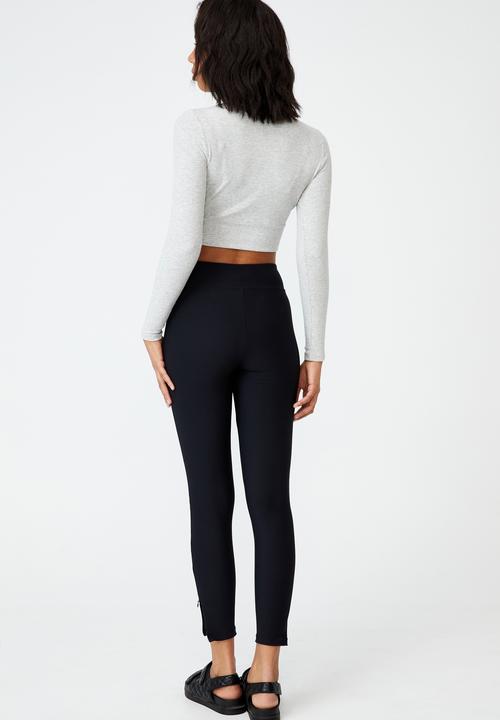 Cotton On - Georgie ribbed long sleeve crew - light grey marle