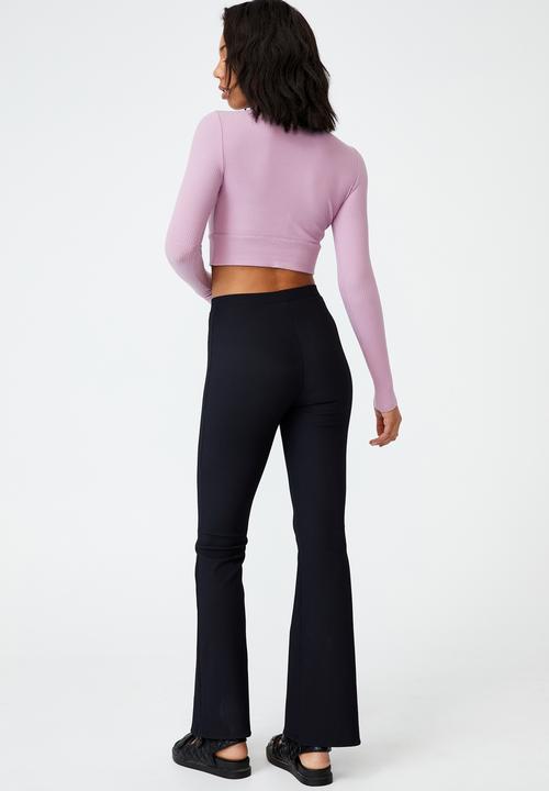 Cotton On - Georgie ribbed long sleeve crew - soft mauve